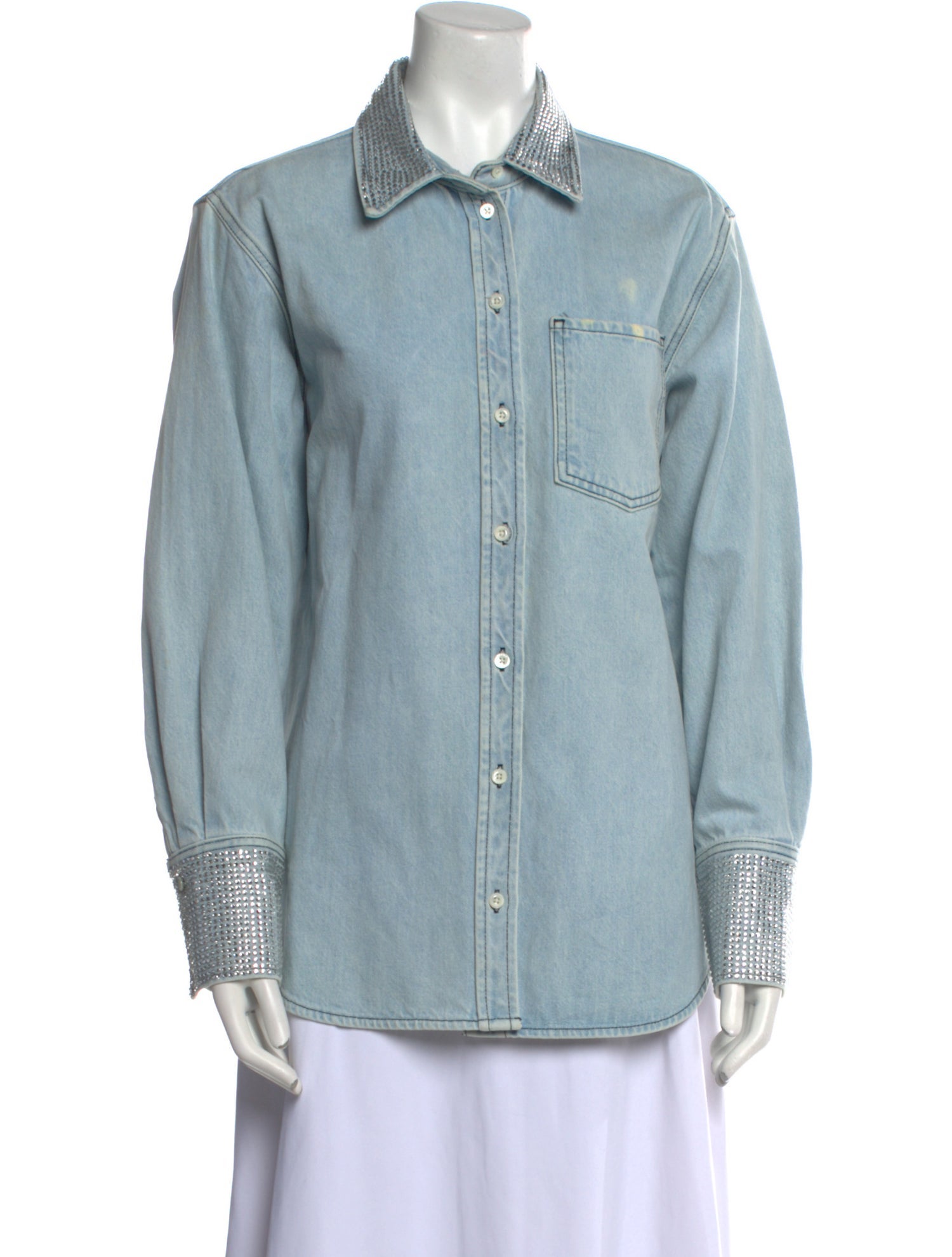 FRAME Long Sleeve Button-Up Top