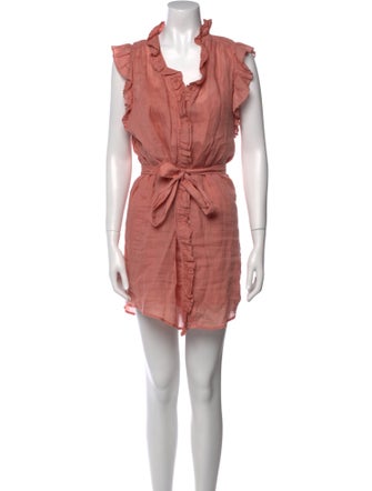 FRAME V-Neck Mini Dress