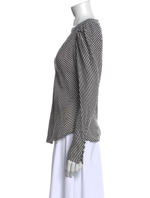 FRAME Silk Striped Blouse