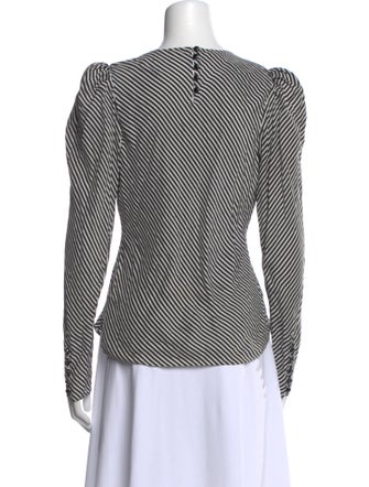 FRAME Silk Striped Blouse