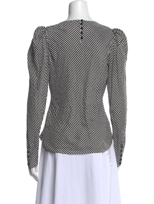 FRAME Silk Striped Blouse