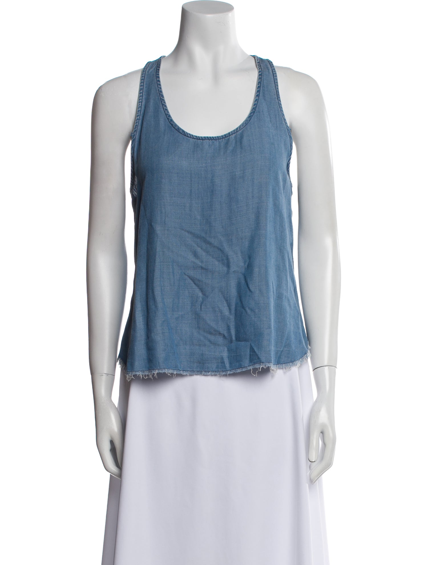 FRAME Scoop Neck Sleeveless Top