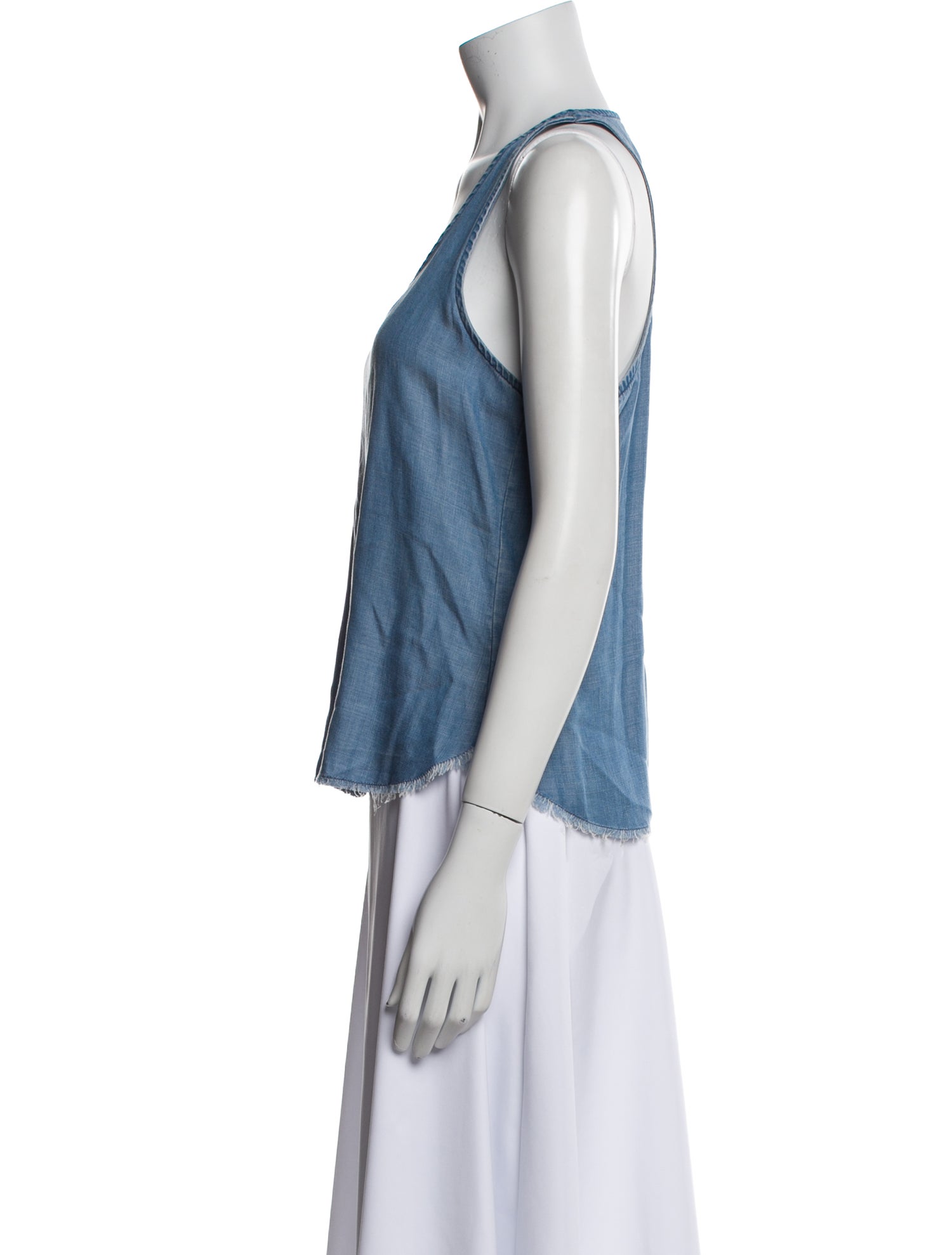 FRAME Scoop Neck Sleeveless Top