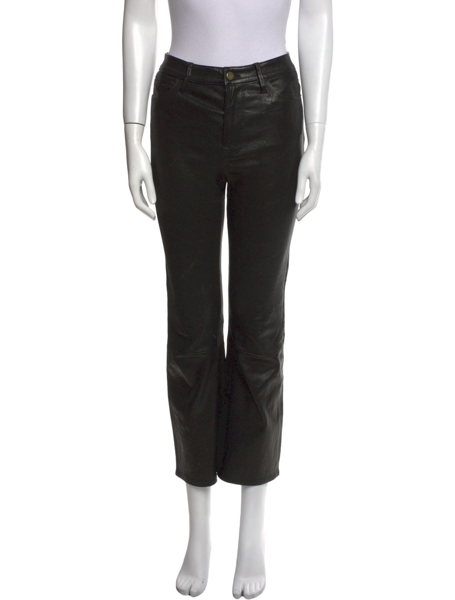 FRAME Lamb Leather Straight Leg Pants