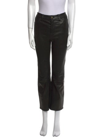 FRAME Lamb Leather Straight Leg Pants