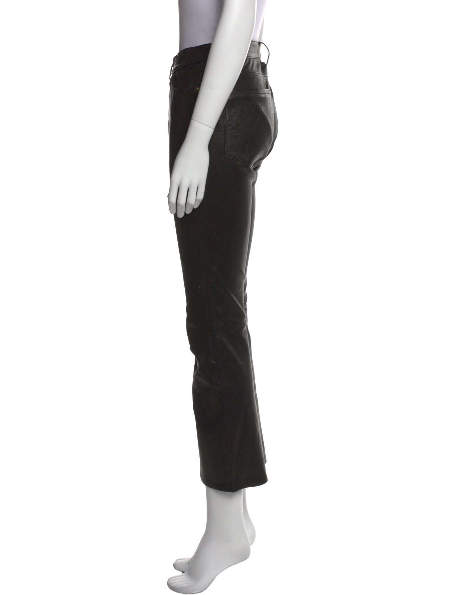 FRAME Lamb Leather Straight Leg Pants