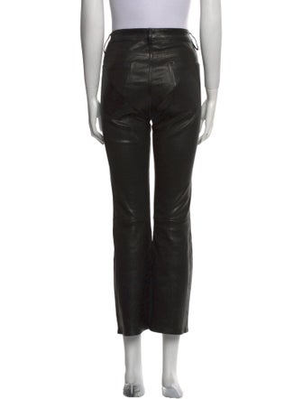 FRAME Lamb Leather Straight Leg Pants