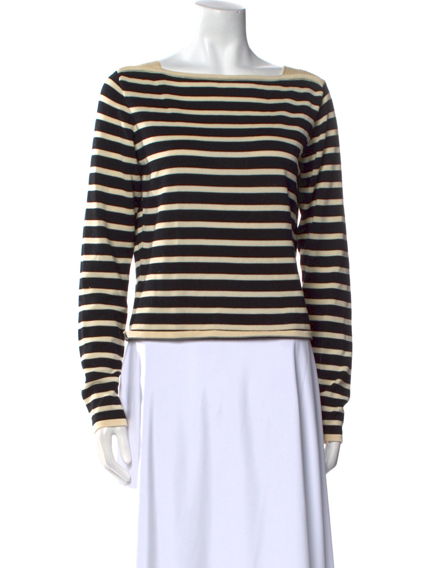 FRAME Striped Bateau Neckline Sweater