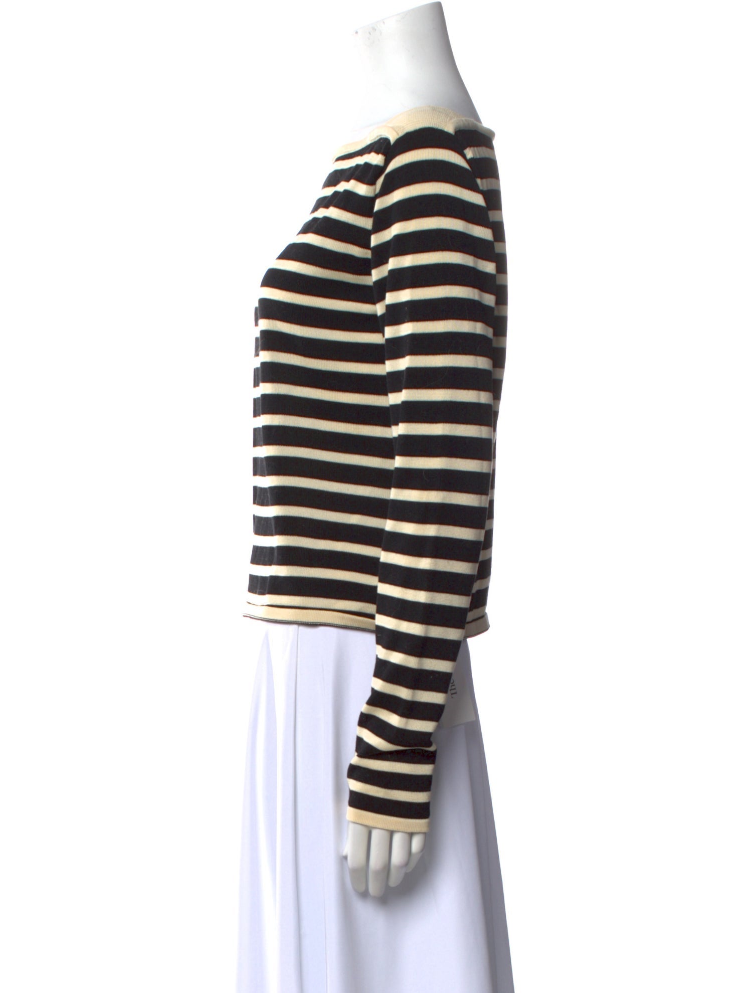 FRAME Striped Bateau Neckline Sweater