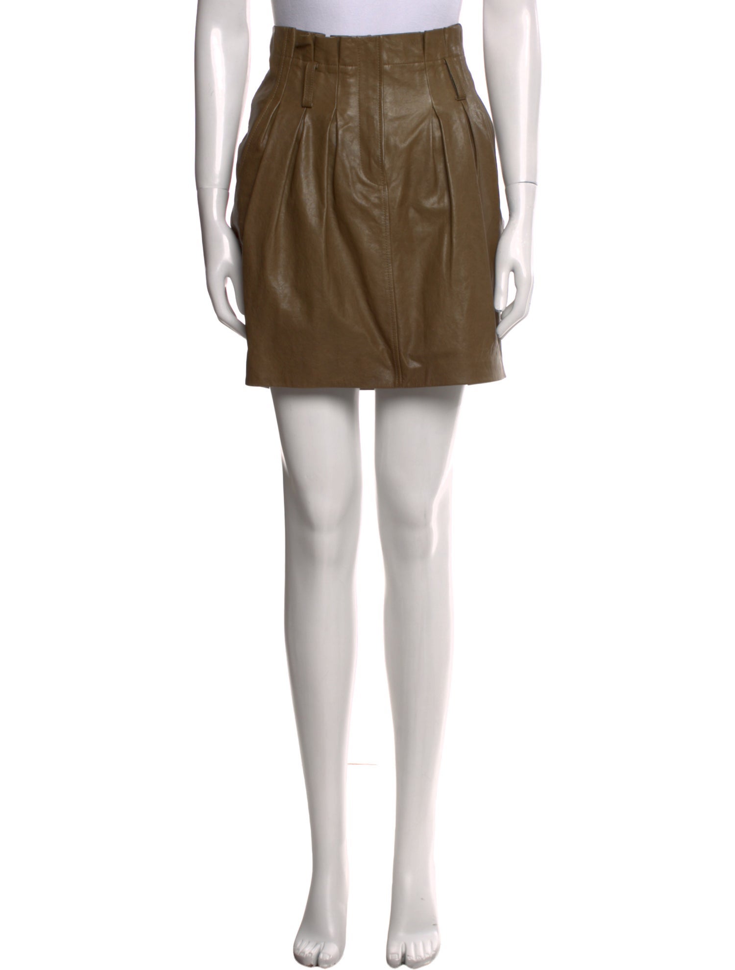 FRAME Leather Mini Skirt