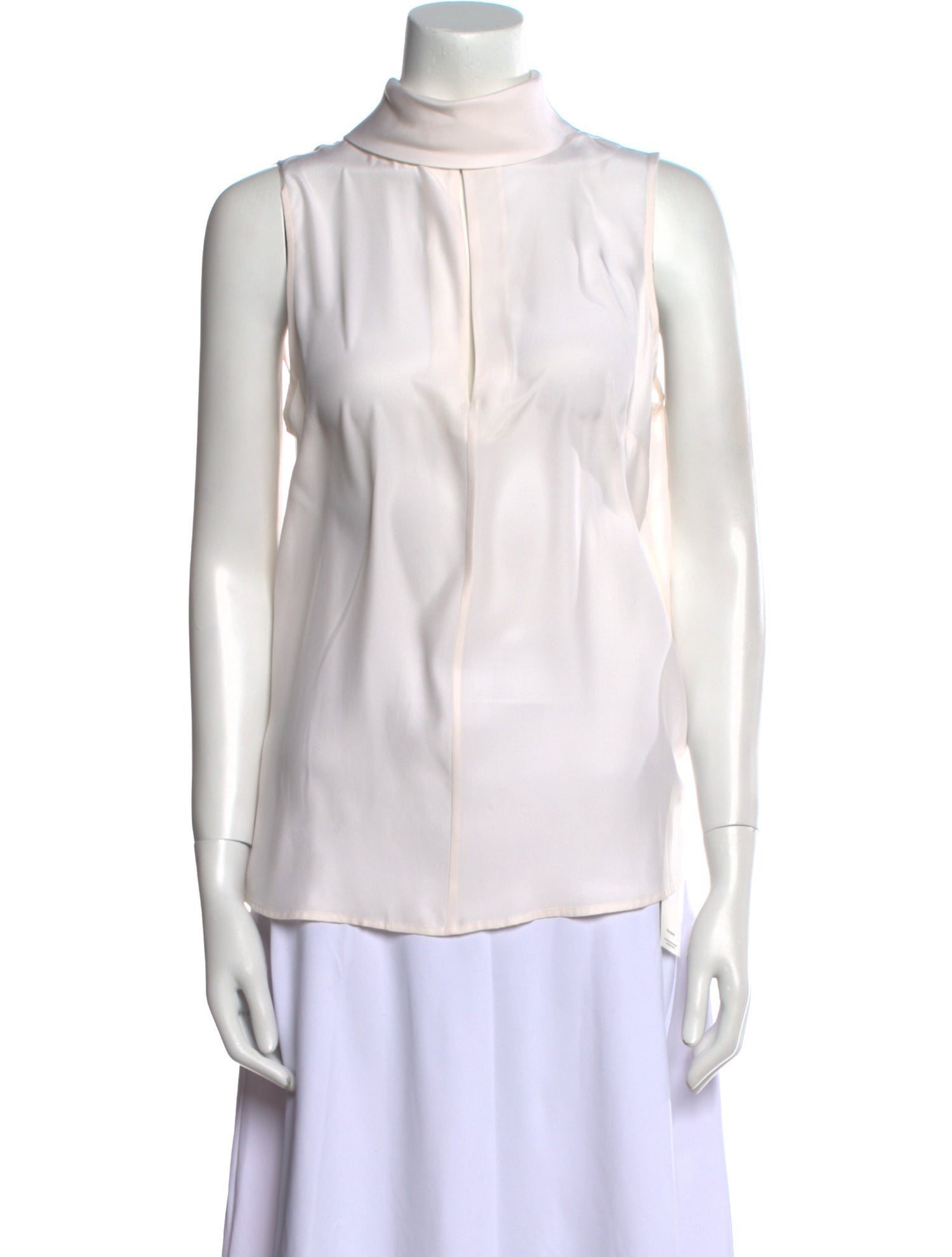 FRAME Silk Mock Neck Blouse