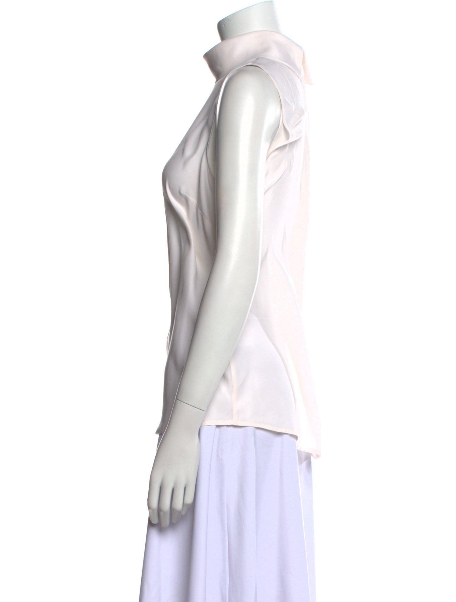 FRAME Silk Mock Neck Blouse