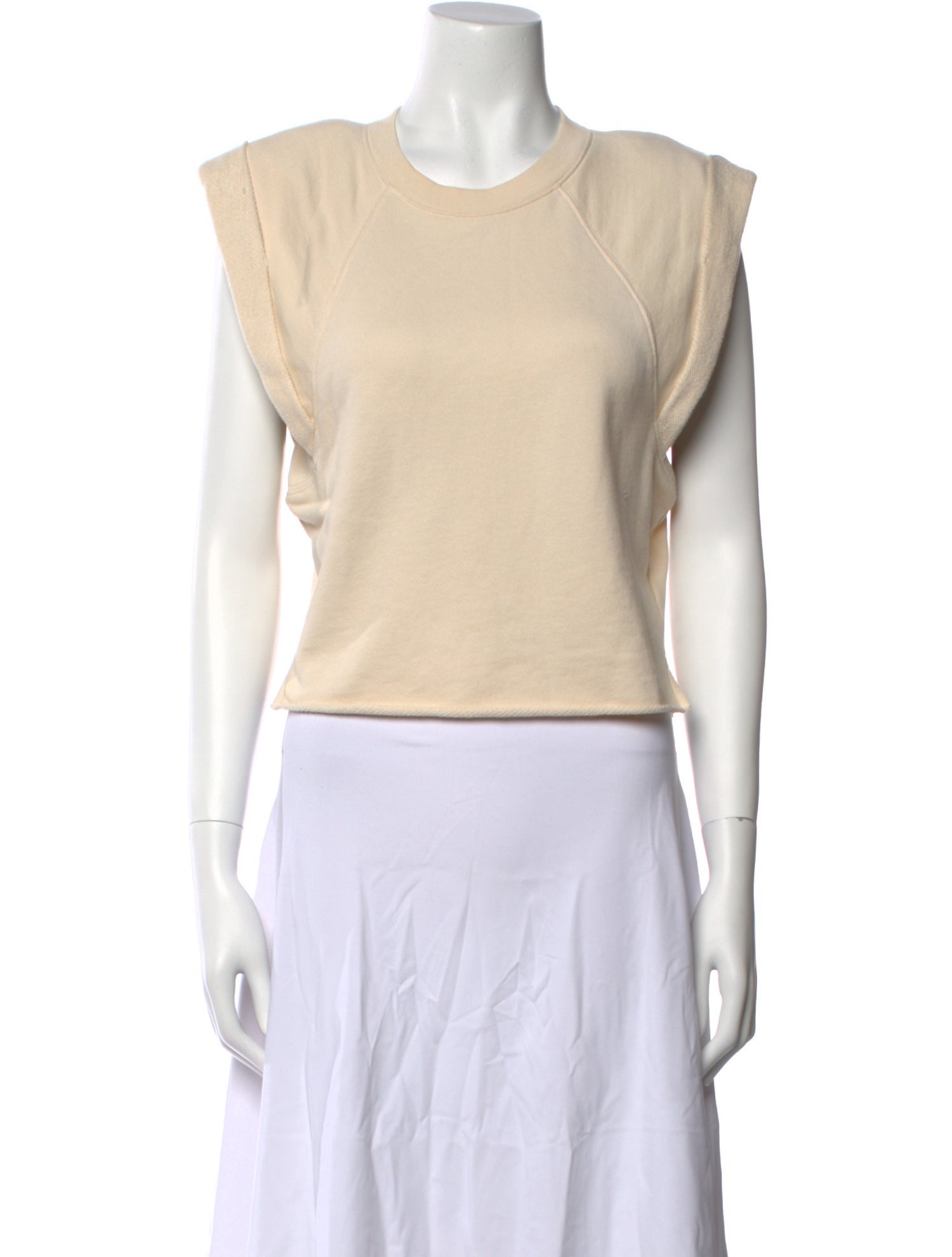 FRAME Crew Neck Short Sleeve Crop Top