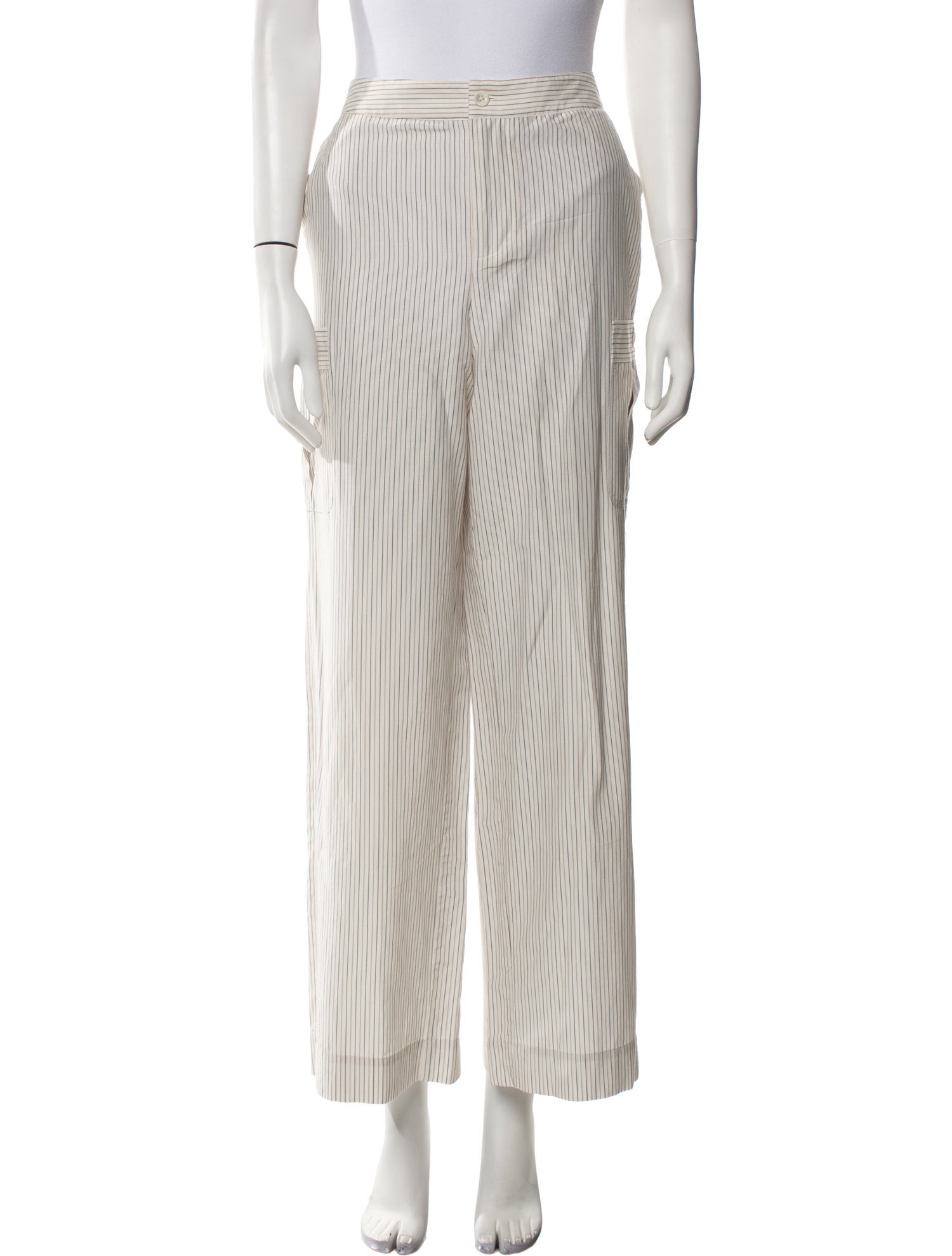 FRAME Striped Wide Leg Pants