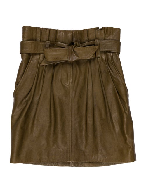 FRAME Lamb Leather Mini Skirt
