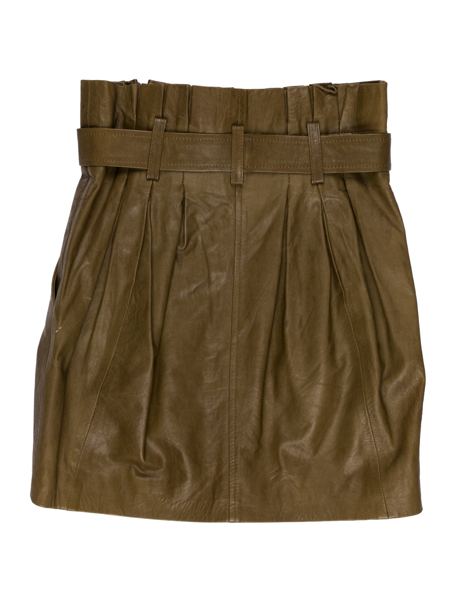 FRAME Lamb Leather Mini Skirt