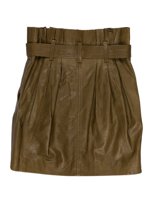 FRAME Lamb Leather Mini Skirt