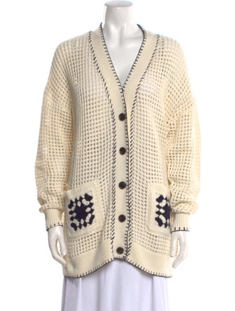 FRAME Crochet Patterned Sweater