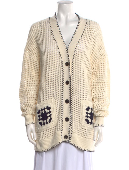 FRAME Crochet Patterned Sweater