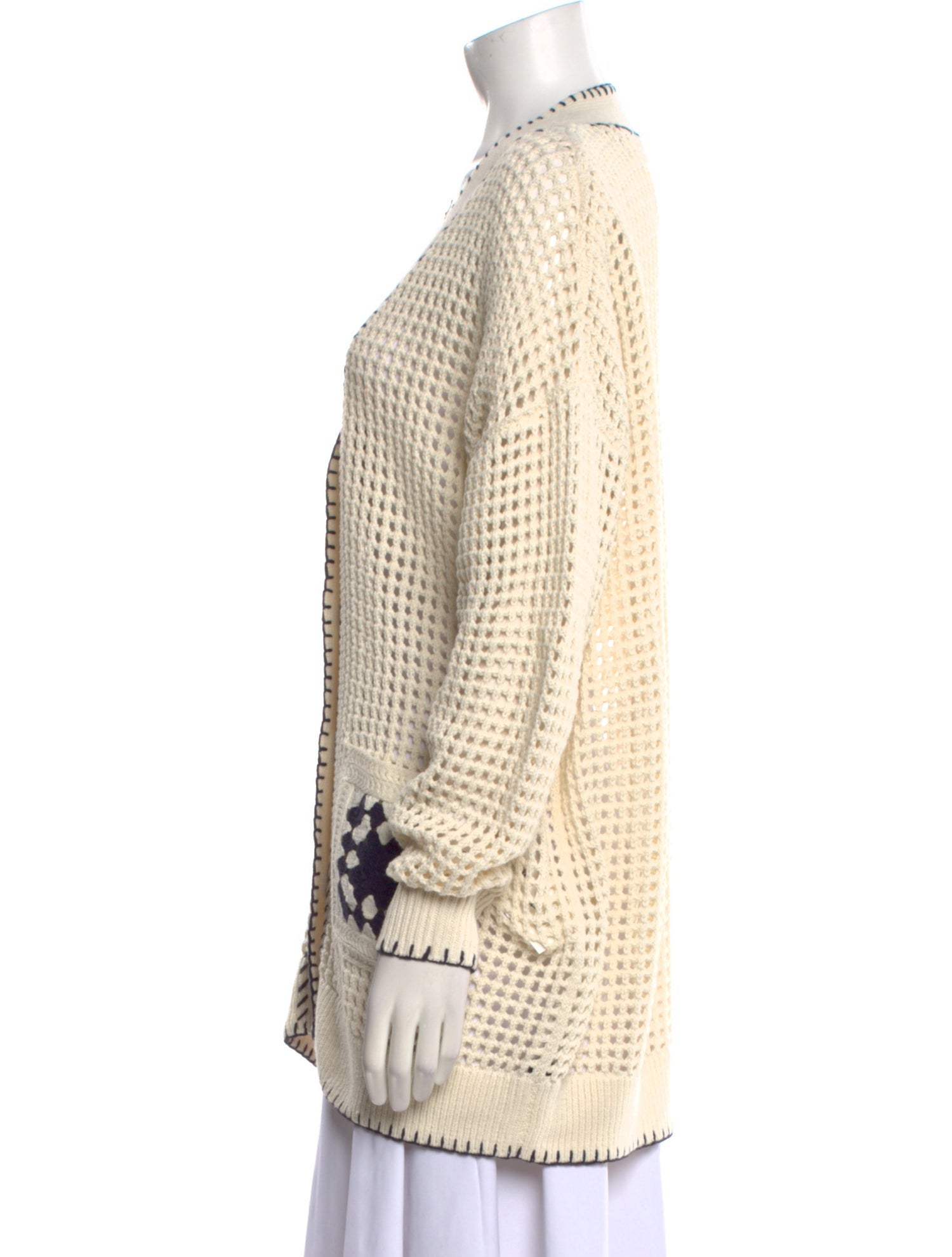 FRAME Crochet Patterned Sweater