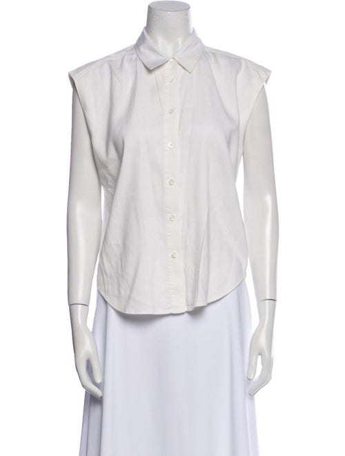 FRAME Sleeveless Button-Up Top