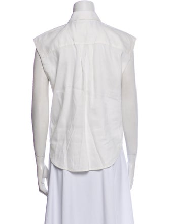 FRAME Sleeveless Button-Up Top