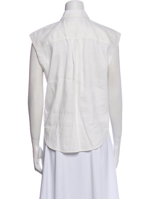 FRAME Sleeveless Button-Up Top