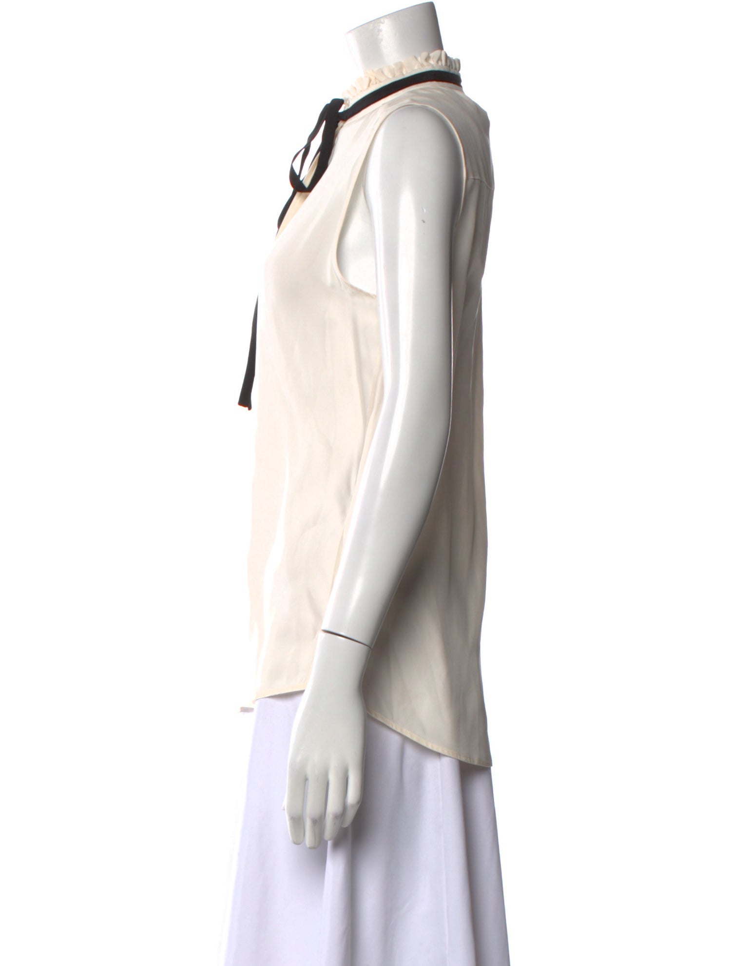 FRAME Mock Neck Sleeveless Blouse