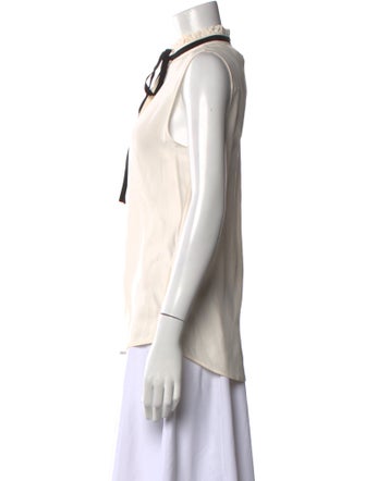 FRAME Mock Neck Sleeveless Blouse