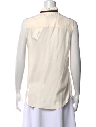 FRAME Mock Neck Sleeveless Blouse