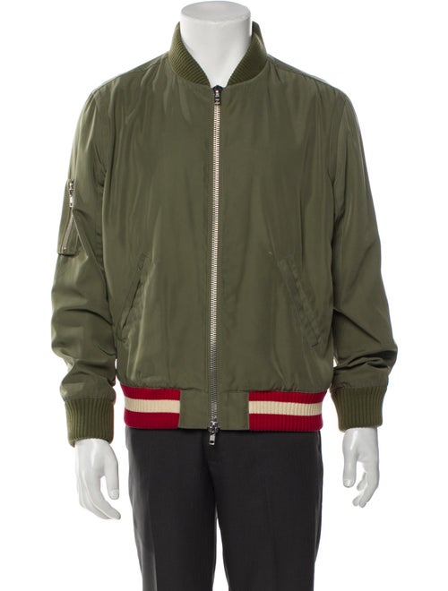 FRAME Striped Bomber Jacket