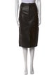FRAME Lamb Leather Midi Length Skirt