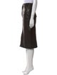 FRAME Lamb Leather Midi Length Skirt