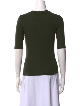 FRAME Crew Neck Three-Quarter Sleeve Top