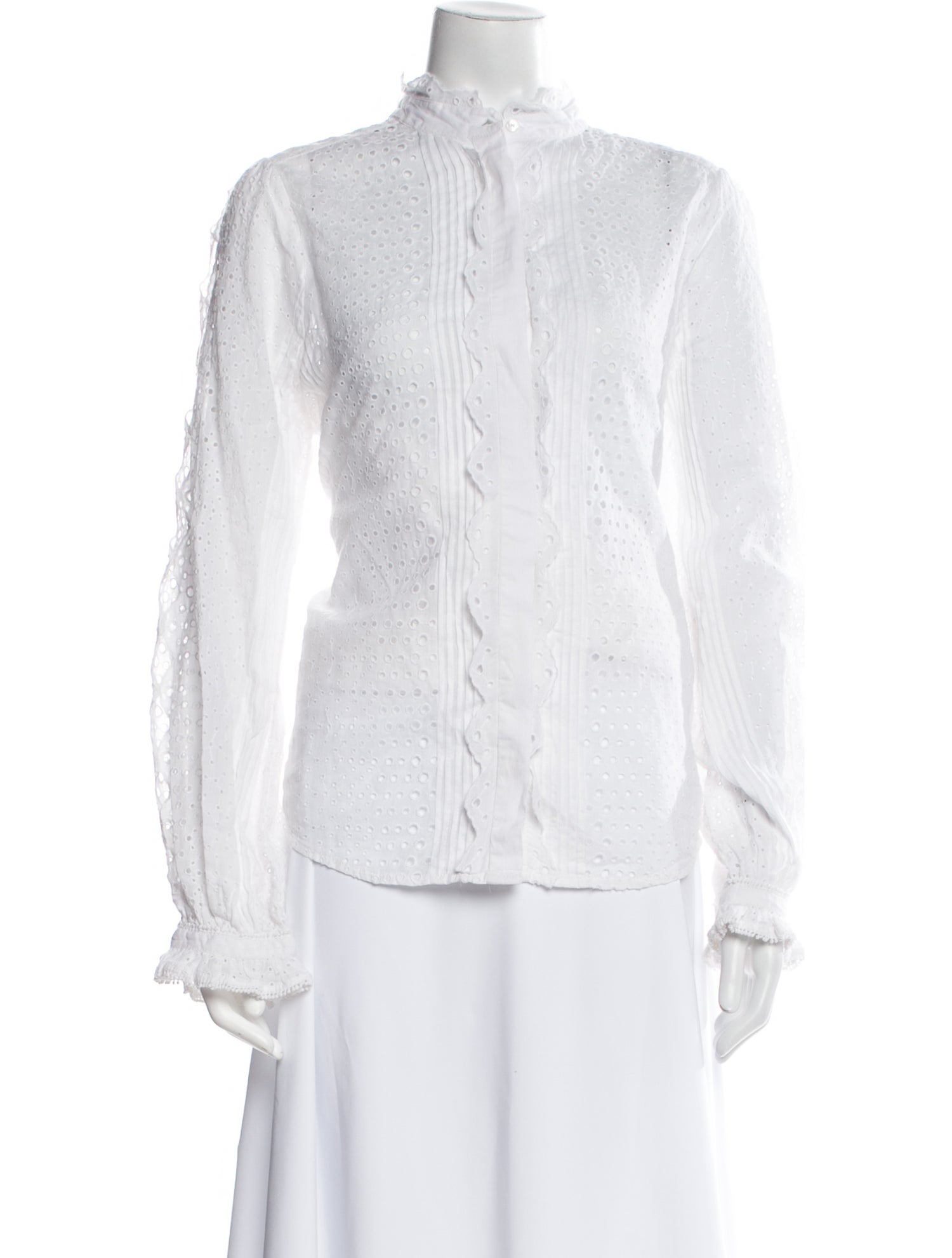 FRAME Mock Neck Long Sleeve Blouse