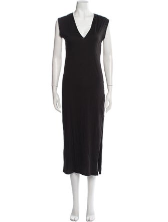FRAME V-Neck Long Dress