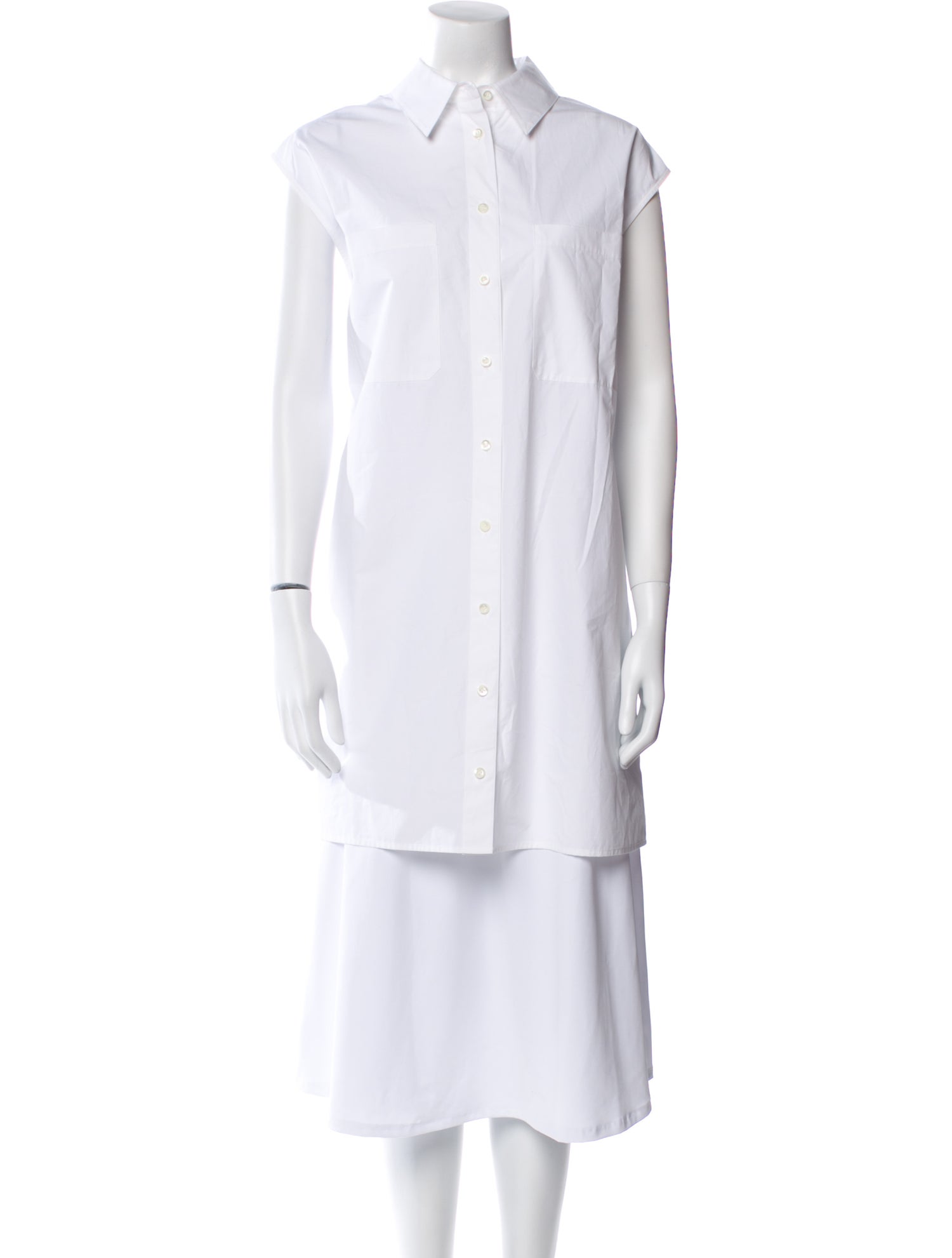 FRAME Sleeveless Button-Up Top