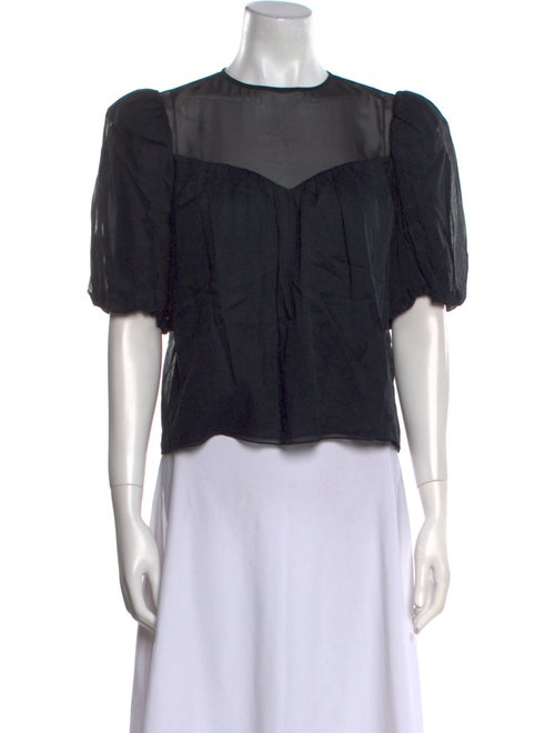 FRAME Crew Neck Short Sleeve Blouse