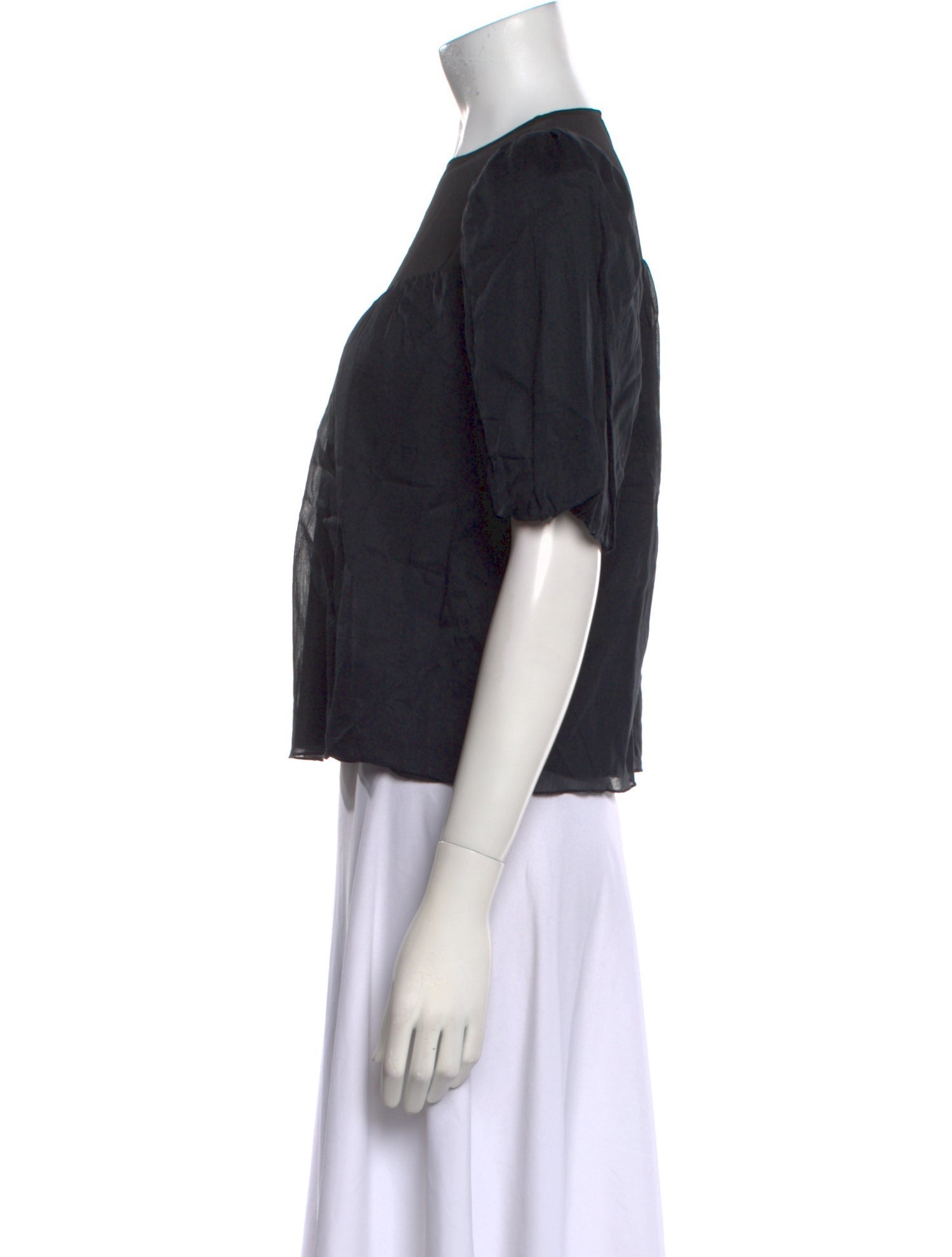 FRAME Crew Neck Short Sleeve Blouse