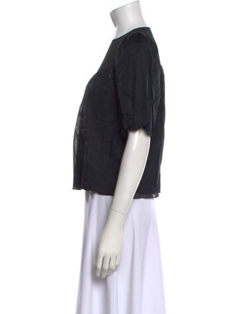 FRAME Crew Neck Short Sleeve Blouse