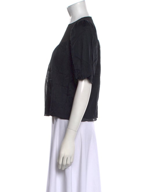 FRAME Crew Neck Short Sleeve Blouse