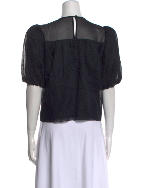 FRAME Crew Neck Short Sleeve Blouse