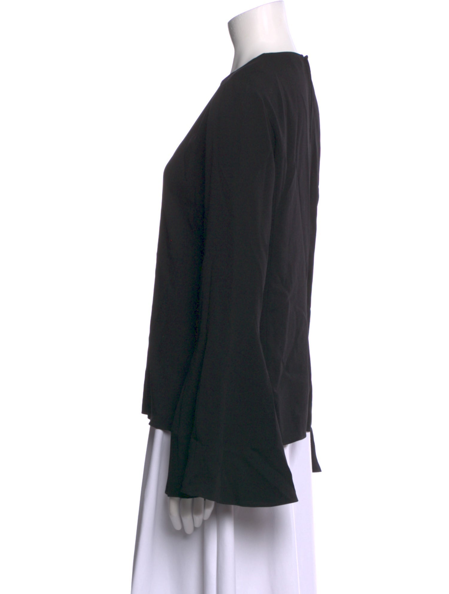 FRAME Silk Crew Neck Top