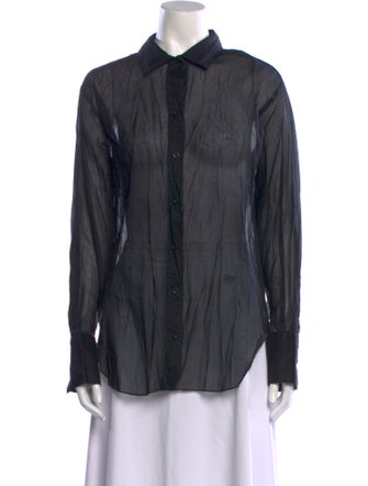 FRAME Long Sleeve Button-Up Top
