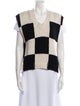 FRAME Colorblock Pattern V-Neck Sweater