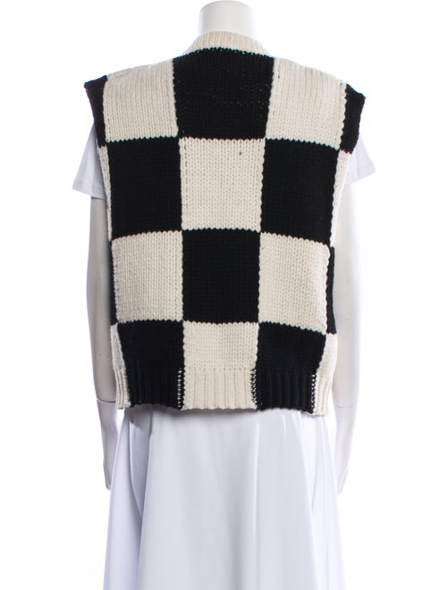 FRAME Colorblock Pattern V-Neck Sweater