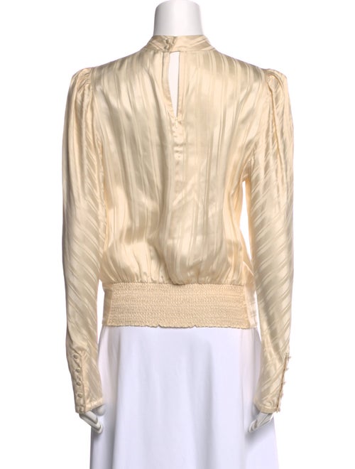 FRAME Silk Mock Neck Blouse