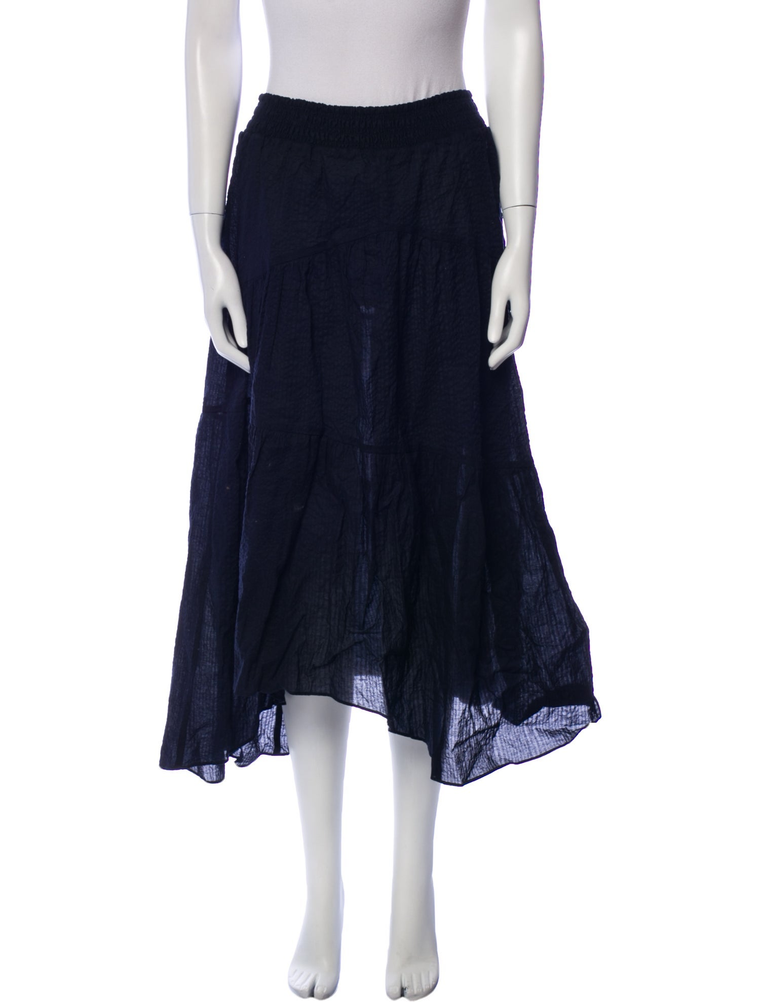 FRAME Ruffle Embellishment Midi Length Skirt