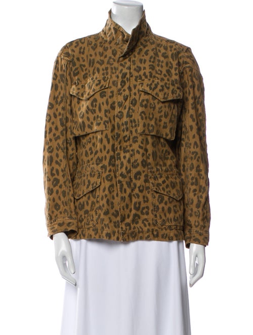 FRAME Animal Print Utility Jacket