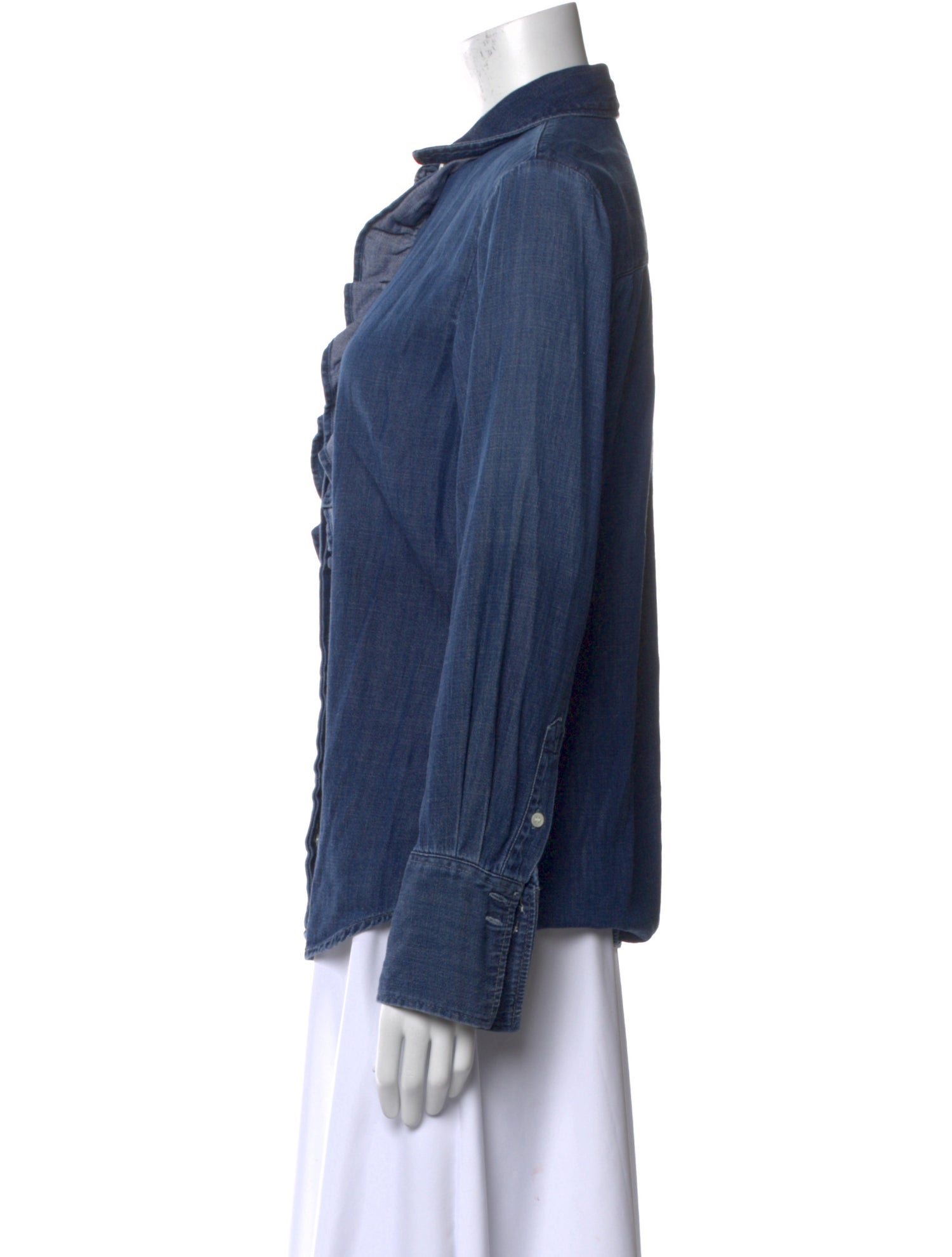 FRAME Long Sleeve Button-Up Top